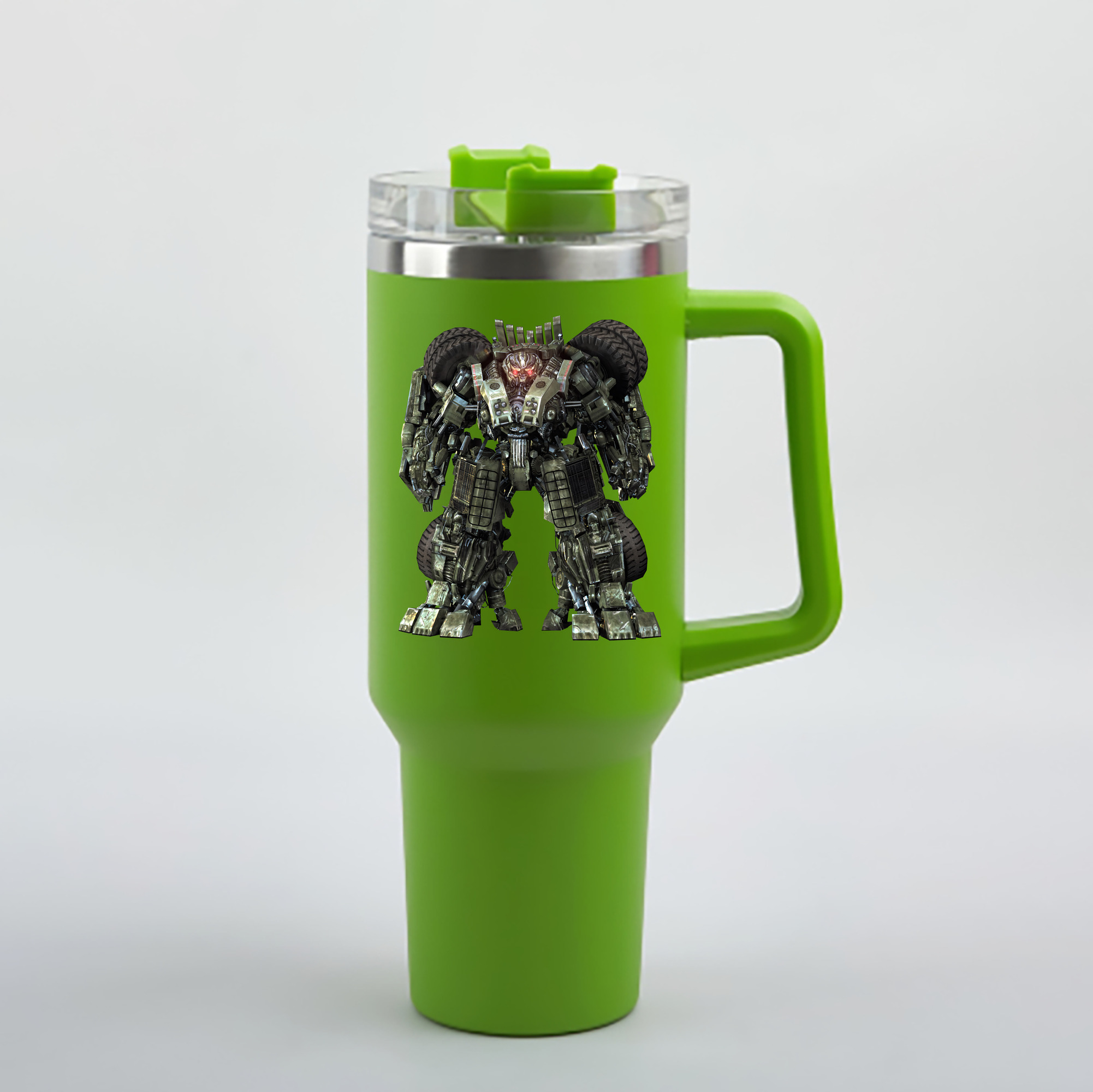 （画像用） Transformers トランスフォーマー 1200mL車用タンブラー - クリスタルステッカー（プラスチックストロー付き）